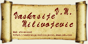 Vaskrsije Milivojević vizit kartica